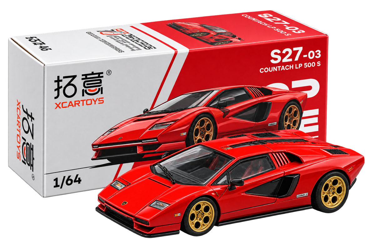 Lamborghini Countach 1:64 Diecast Model Car – Red JDM Collectible