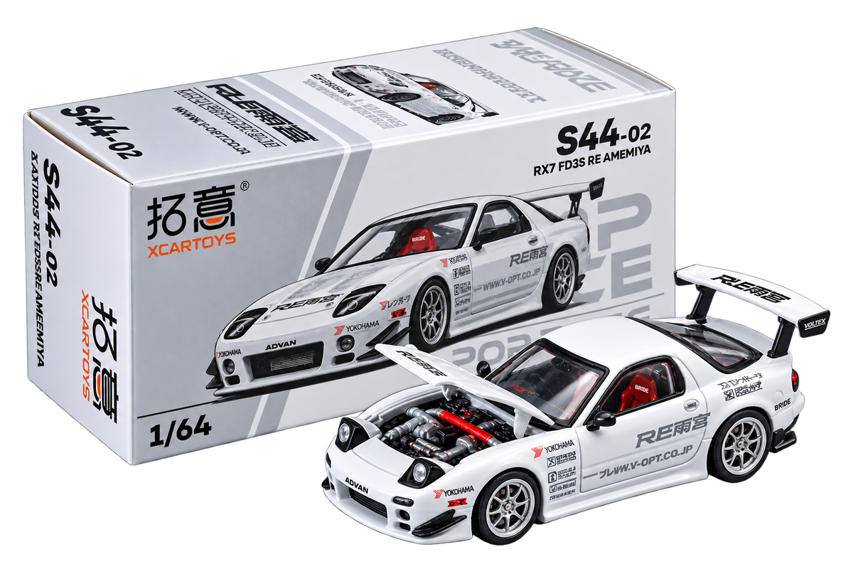 Mazda RX7 1:64 Diecast Model Car – White JDM Collectibleh