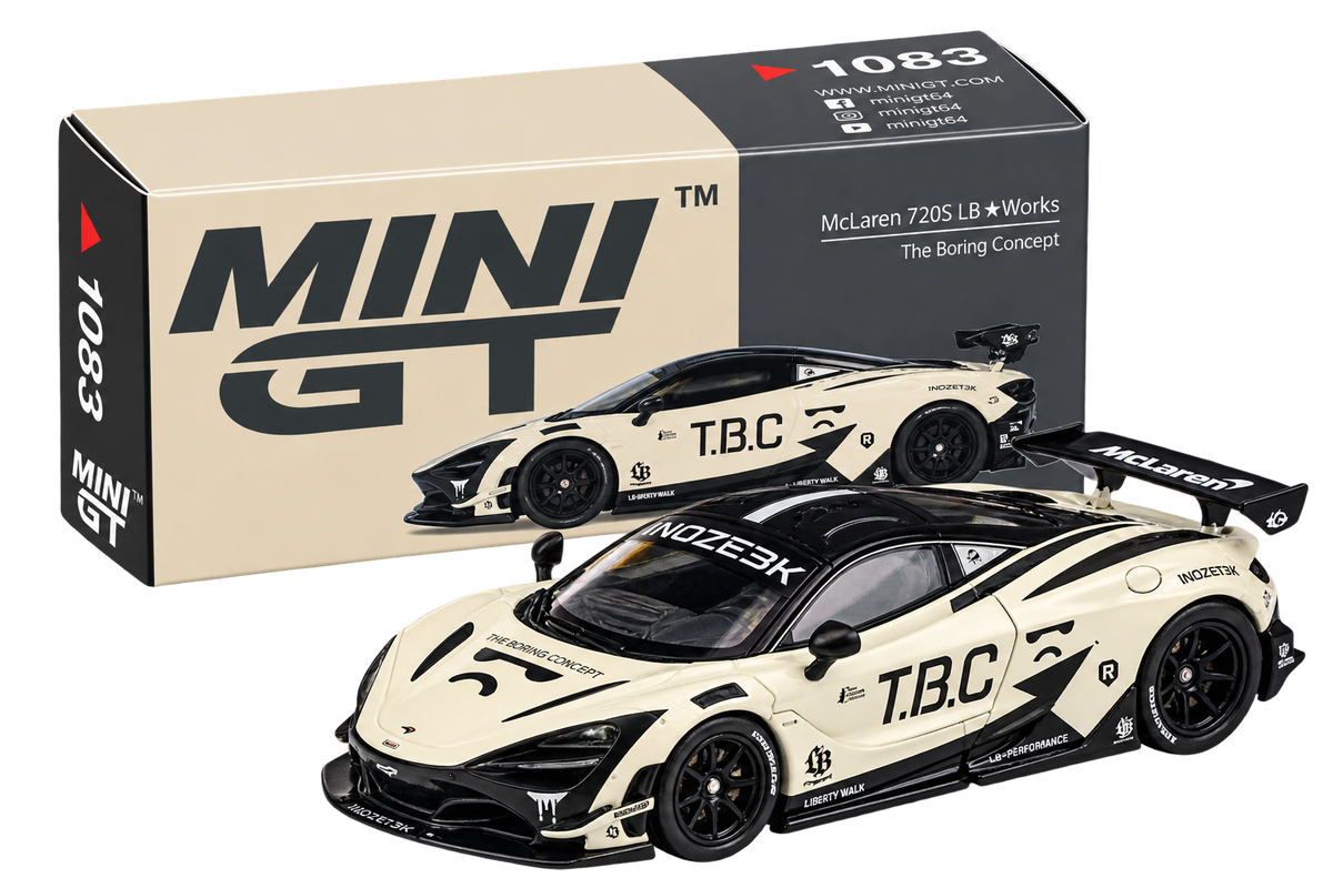 Mclaren 720s Liberty Walk 1:64 Diecast Model Car – Cream/Black JDM Collectible